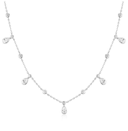  Wanderer - Colliers maillons - Argent / Rhodié - Zircone - 45cm